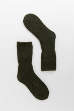 Thick Knit Crew Socks for Ultimate Fall & Winter Warmth - Olive