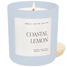 *NEW* Coastal Lemon 15 oz Soy Candle, Matte Jar - Home Decor