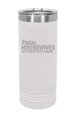 Real Housewives of Morgan Hill Polar Camel Skinny Tumbler - White