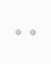 Mother of Pearl Clover Earring Set, Set of 3: White