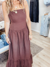 Z SUPPLY Esti Embroidered Maxi Dress - Chocolate Cherry