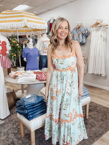 Sorrento Sunset Maxi Dress - Mint