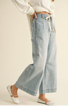 Marina Washed Wide Leg Denim With Front Tie