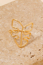 Wire Monstera Leaf Dainty Band Ring: Silver