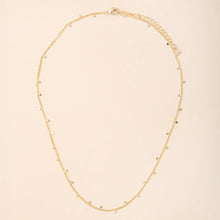 Dainty Mini Disc Charm Curb Chain Necklace: Gold