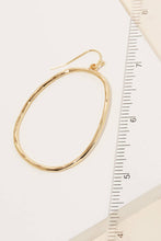 Round Thin Cutout Drop Earrings -Gold