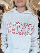 Sweet Talk XOXO Hoodie Sweatshirt - White Heather Grey