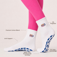 Sardine Tin Embroidered Summer Pilates Grip Socks