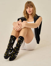 Lucky Honey Sky Tall Tube Grippy Sock Black