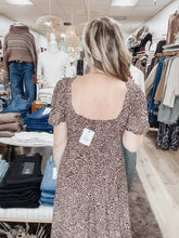 Autumn Scrolls Printed Maxi Dress - Brown