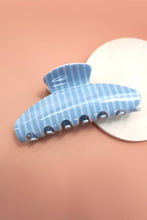 JUMBO STRIPE PLAID OVAL HAIR CLAW CLIPS | 40H1020: PLAID RED