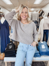 Fireside Knit Semi Crop Top - Taupe