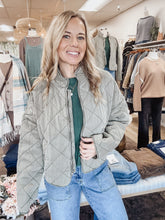 Crosswind Quilted Cropped Jacket - Fern