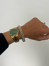 Watch Band Bracelet - Pearl Thin Two Toned