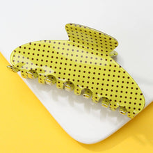 Polka Dot Hair Claw Clip - WHITE
