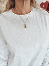 GOOD AMERICAN The Long Sleeve Layered Tee - Vintage Grey