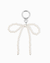 Pearl Bead Bow Keychain Bag Charm - Gold