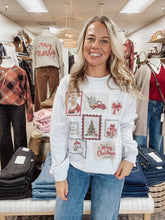 Holiday Postcard Graphic Sweatshirt - Ash Grey