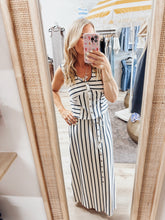 Newport Button Front Striped Top