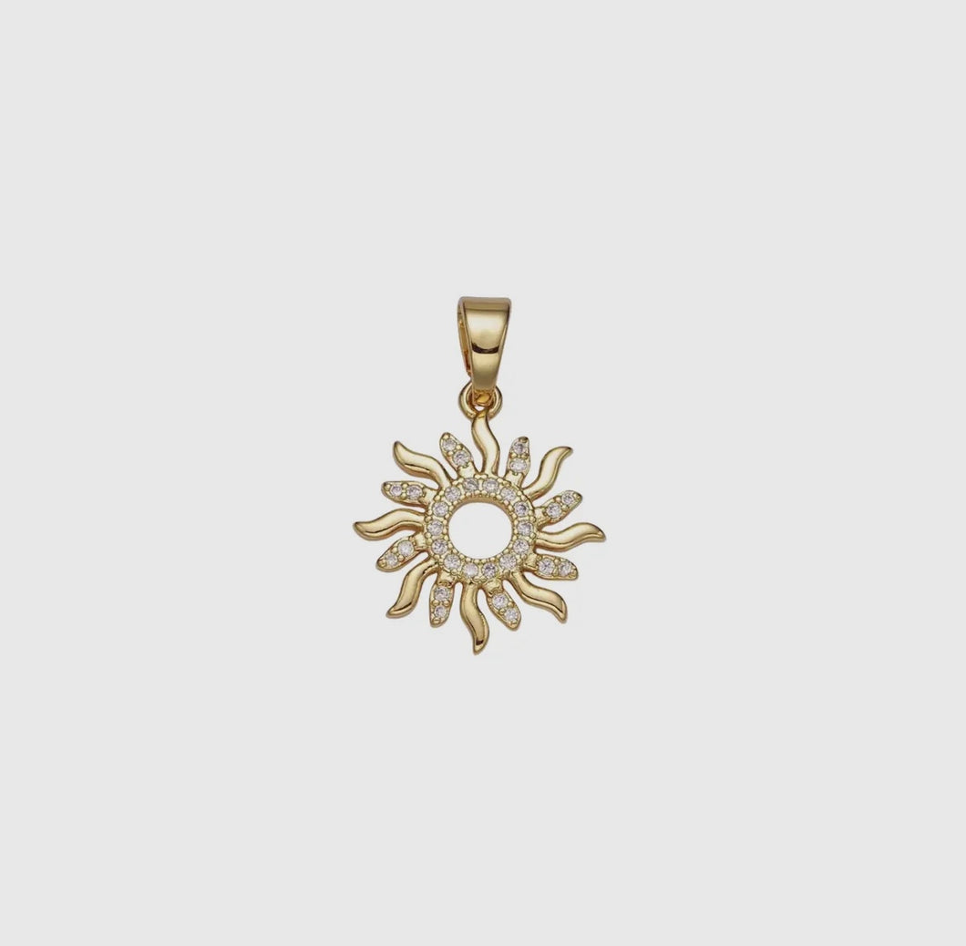 Pave Sun Charm Bar