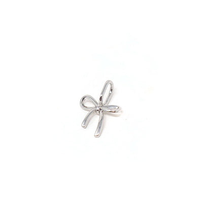 Baby Bow Charm Bar - Silver