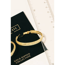 Gold Dipped 4Cm Hoop Earrings - Gold