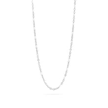 18K Gold PVD Stainless Steel White Confetti Chain Necklace Charm Bar: Stainless Steel Silver / 16+2"