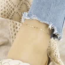 Dainty Double Strand Layered Flat Chain Anklet - Gold