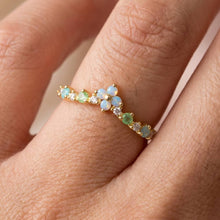 Gold Dipped Cz Tiara Crown Ring - Gold