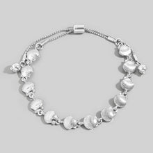 Metallic Sea Shell Link Chain Bracelet - Silver