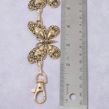 Antique Gold Filigree Butterfly Link Chain Belt: S