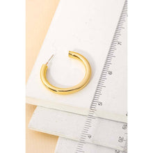 Thick 35mm Open Hoop Earrings - Gold