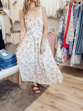 Rosehill Garden Floral Lace Trim Corset Sleeveless Dress - Pink/Cream Multi