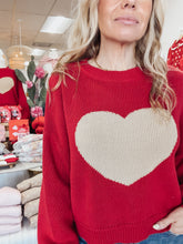 Candy Apple Heart Sweater