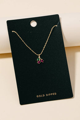 Dainty Chain Mini Cherry Pendant Necklace