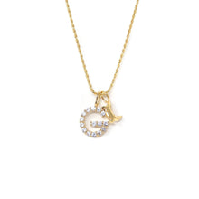 Skinny Cable Charm Bar Necklace 16" - Gold