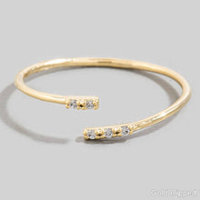 Gold Dipped Open Wrap Cz Ring: Gold