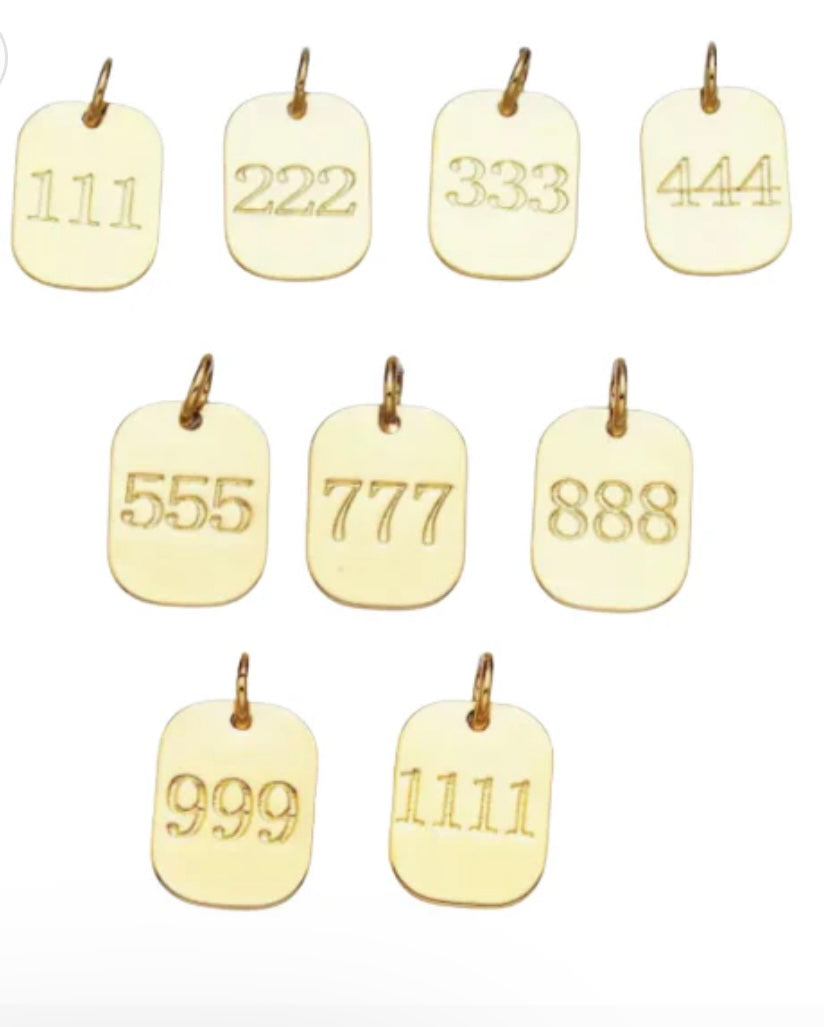 Angel Number Charm Bar - 222 (Gold)