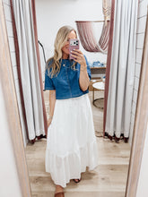 White Sands Front Tie Ruffle Hem Skirt - White
