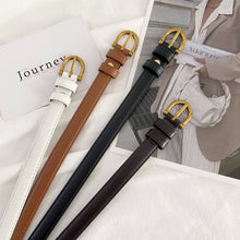 RETRO FASHION SIMPLE DECORATIVE THIN BELT - CAMEL