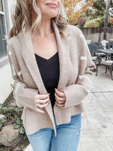 Sandy Stripes Long Sleeve Stripe Sweater Cardigan