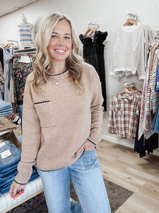 Cambridge Stitch Edge Finish Pullover with Chest Pocket