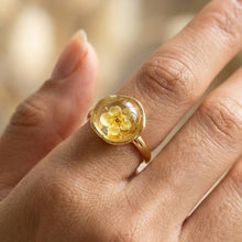 Pressed Flower Open Ring