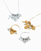 Saintly Cross Heart Charm Necklace - Gold