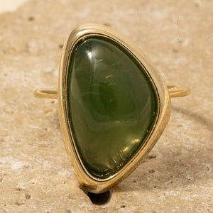 Ornate Resin Stone Ring - Adjustable