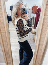 Monaco Stripe Knit Sleeveless Knit Top - Cream