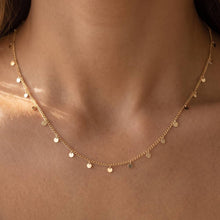 Dainty Mini Disc Charm Curb Chain Necklace: Gold