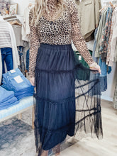 Moonlight Layers Polkadot Tulle Tiered Midi Skirt