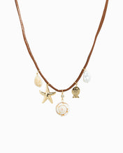 Beach Golden Tides Charm Cord Necklace