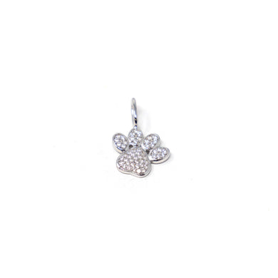 Paw Print Charm Bar - Silver